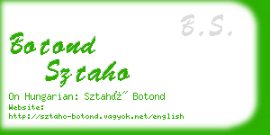 botond sztaho business card